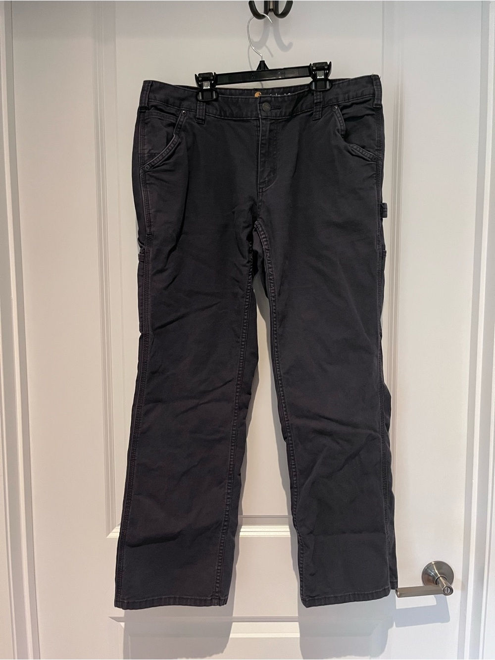 Carhartt Women's Gray Straight-Leg Work Jeans